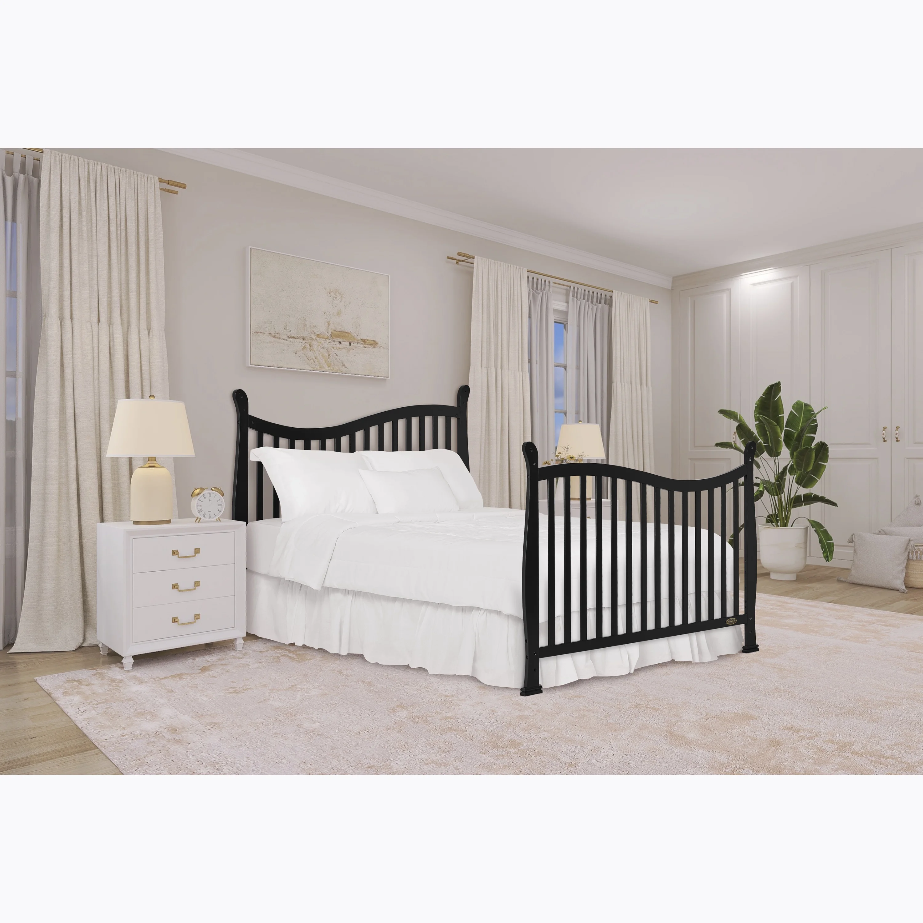 Dream On Me Violet 7-in-1 Convertible Crib Black
