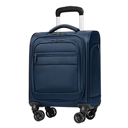 Coolife Underseat Carry On Luggage Softside Lightweight Rolling Travel Bag Spinner Suitcase