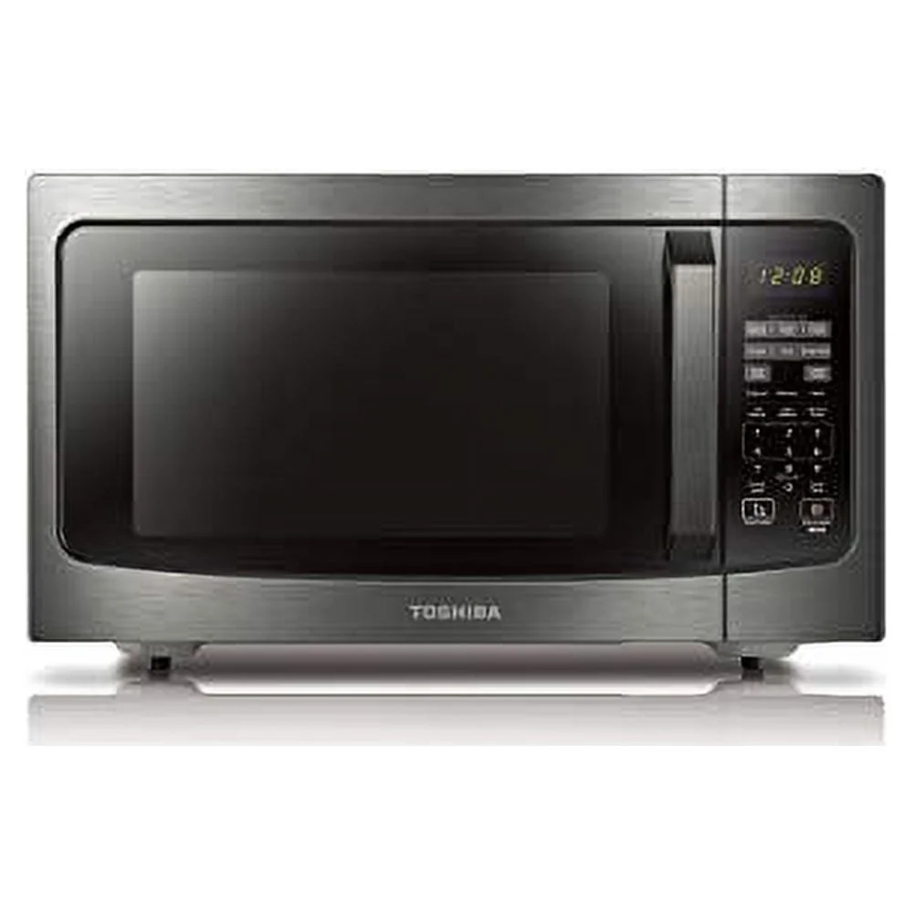 Toshiba 1.6 cu. ft. 1200 Watts, Countertop Microwave Oven with Smart Sensor, ML-EM45P(BS), Black Stainless Steel