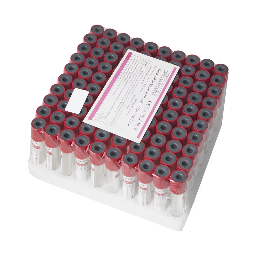 Vacuum Blood Collection Tubes No Additive Tubes 12 x 75mm 5mL100pcs Glass Medical