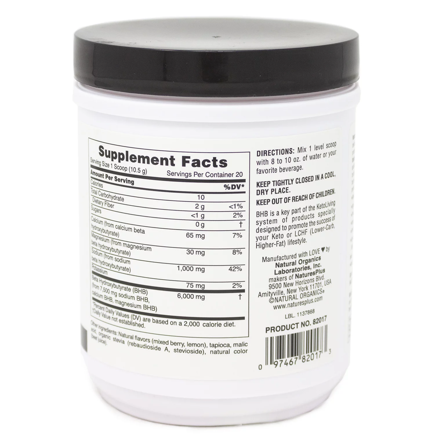 Nature's Plus BHB Keto Living, Berry Lemonade, 7.4 oz (210 g)