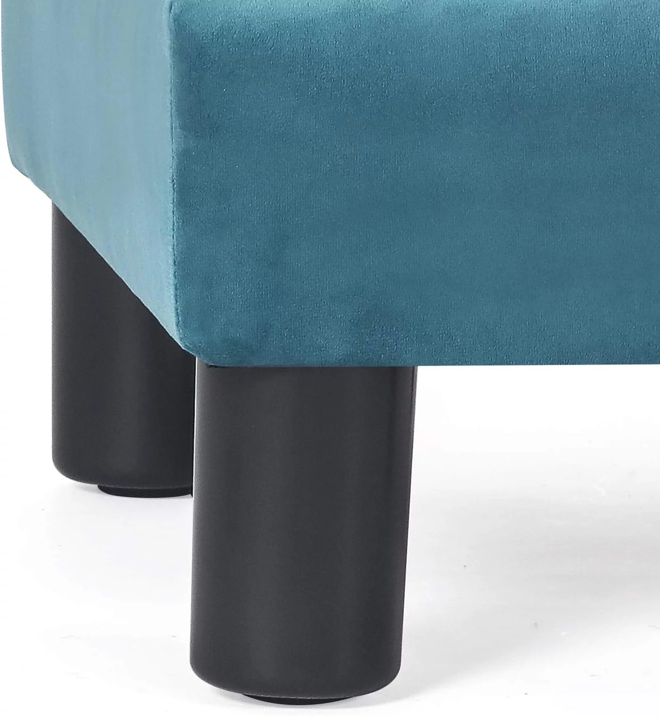 Ottoman Footrest Stool Modern Small Square Seat Chair Footstool (Blue)