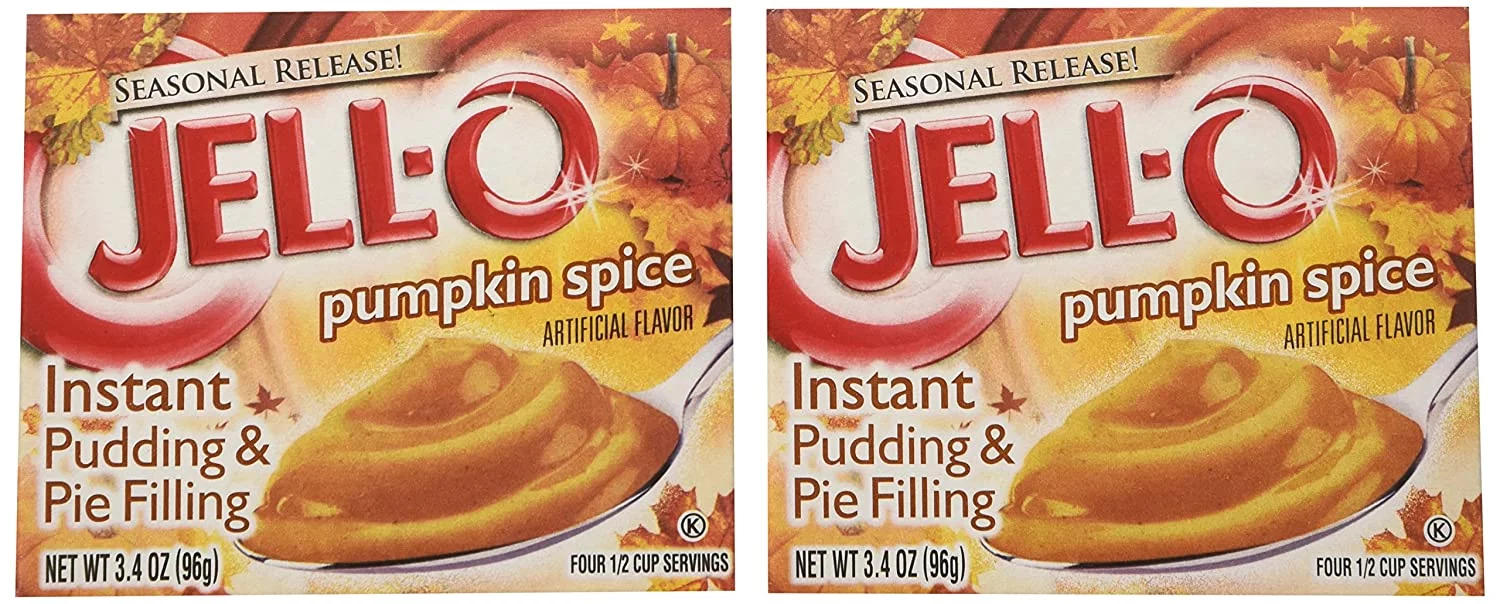 Kraft Jell-o Instant Pudding & Pie Filling, Pumpkin, 3.4-ounce Boxes (Pack of 8)