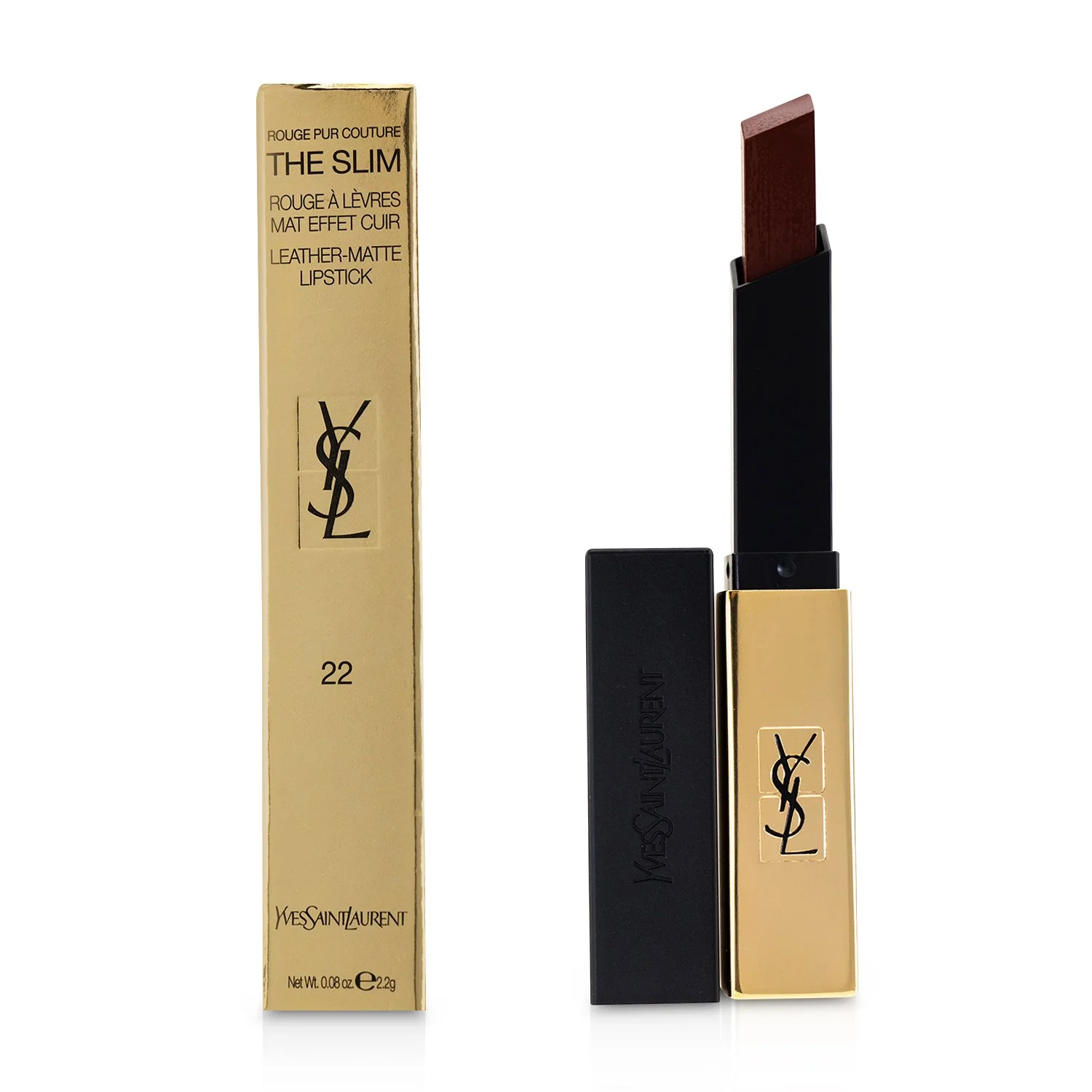Yves Saint Laurent Rouge Pur Couture The Slim Leather Matte Lipstick - # 8 Contrary Fuchsia  2.2g/0.08oz