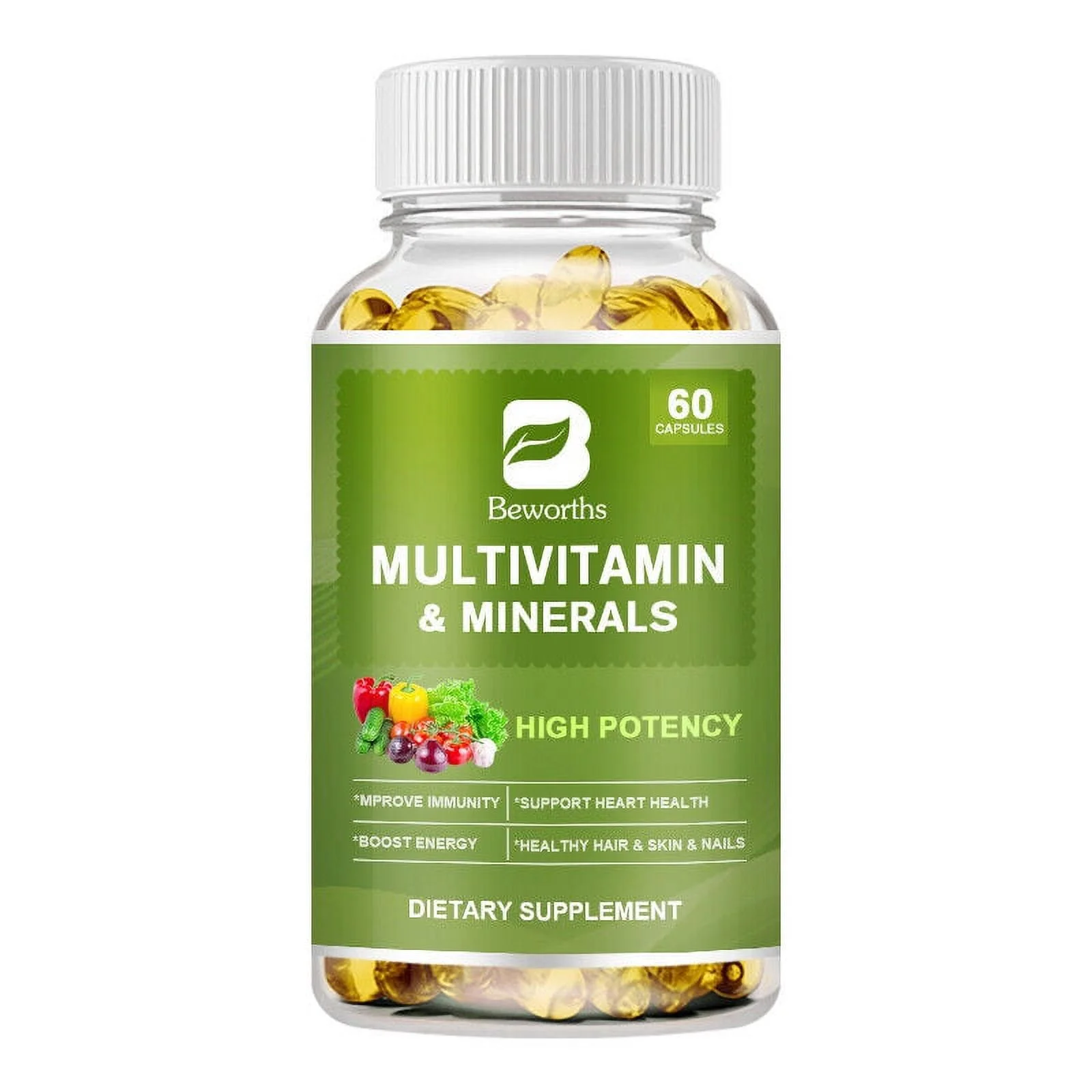 Multivitamin & Minerals Capsules for Men Women Highest Potency Immunity Booster 60 Capsules