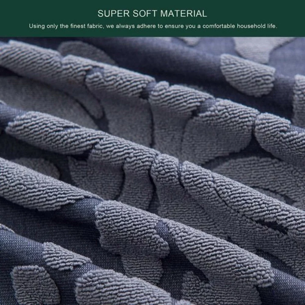 CHUN YI 1-Piece Jacquard Damask Stretch Sofa Cover Slipcover Couch Cover (Loveseat, Grayish Blue)