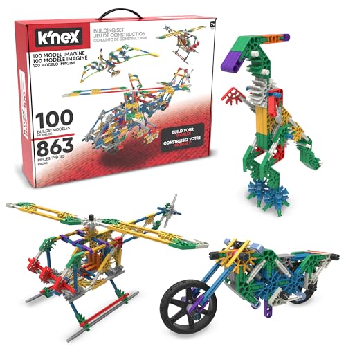K'NEX - 100 Model Building Set ‚ 863 Pieces, STEM Building, Kid Construction Set‚ Ages 7+