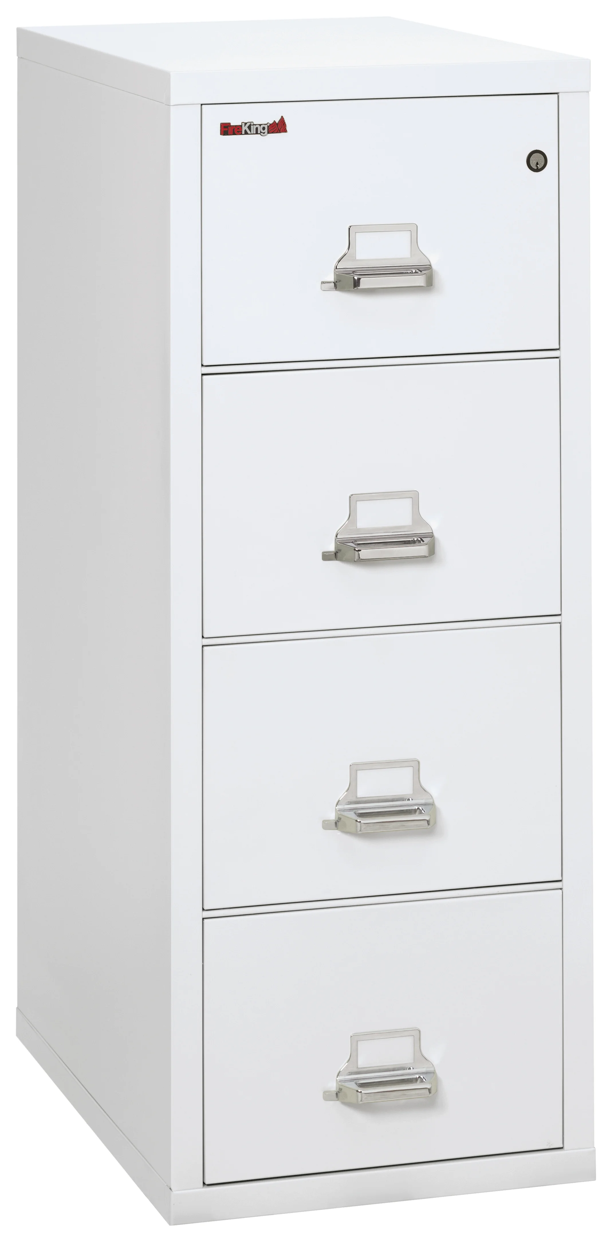FireKing Arctic White 1 Hour Fire Resistant File Cabinet - 4 Drawer Letter 31