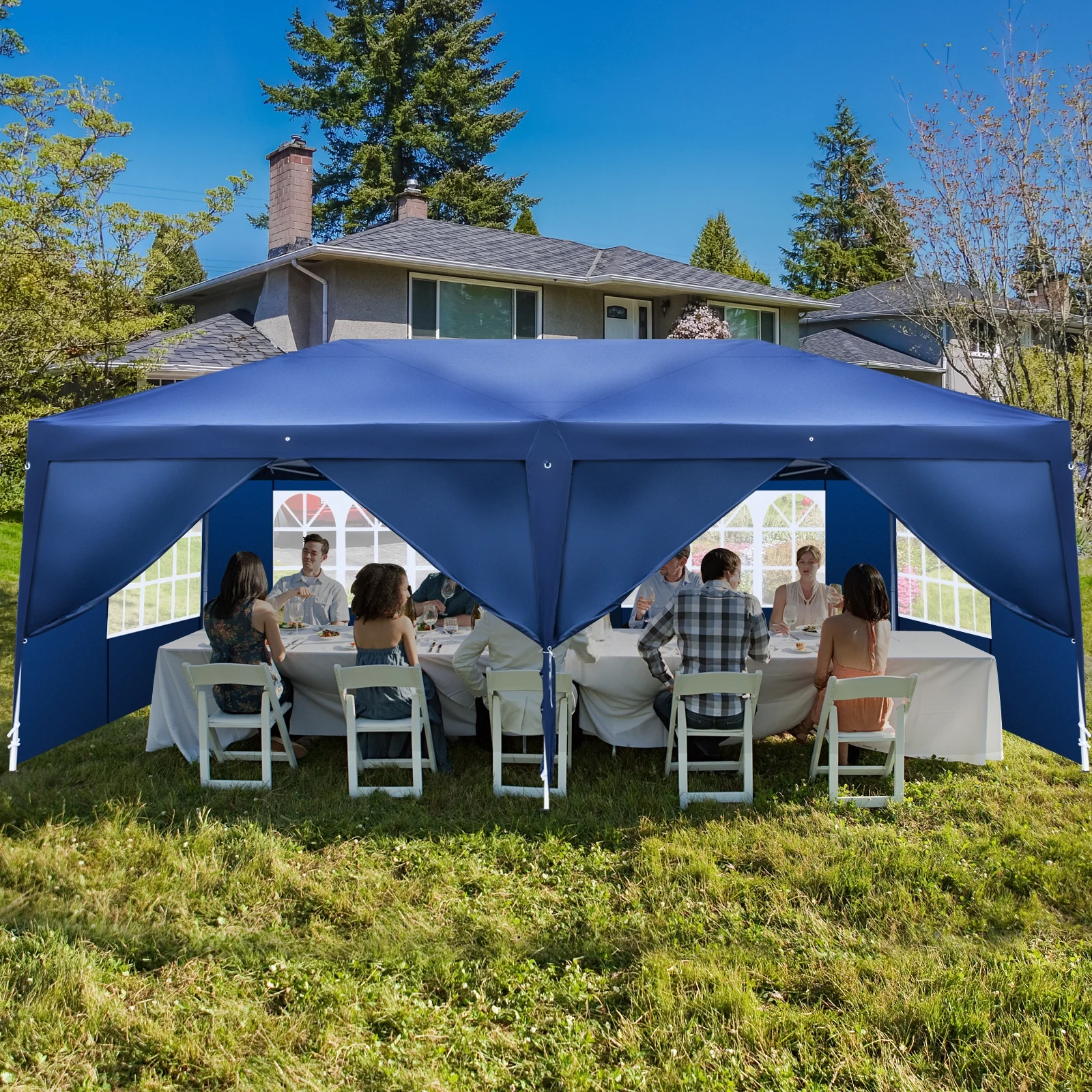 Zimtown 10'x20' Ez Pop Up Wedding Party Tent Folding Gazebo Beach Canopy Car Tent W/carry Bag