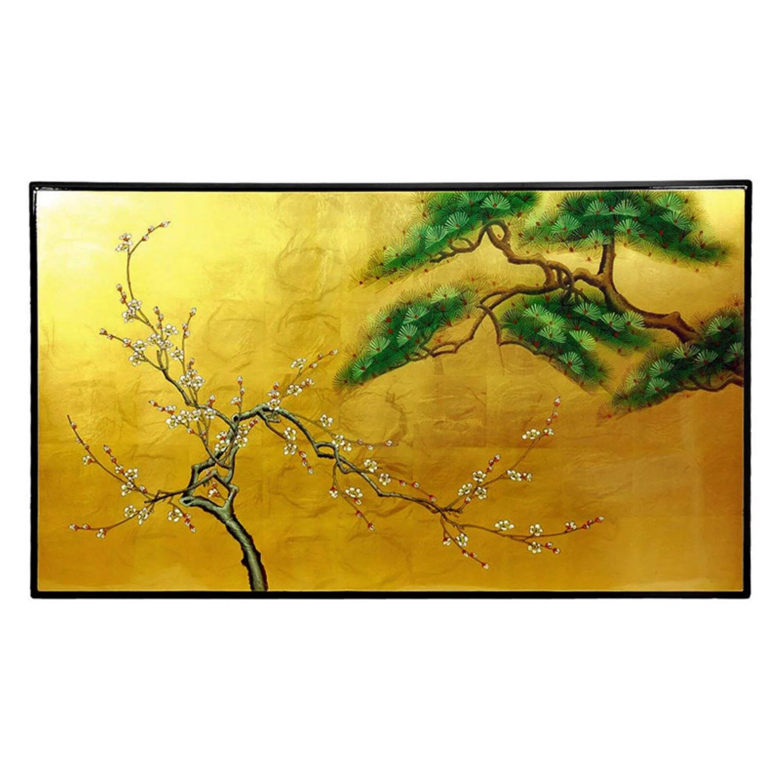 Oriental Furniture Gold Leaf Coffee Table, 54.00