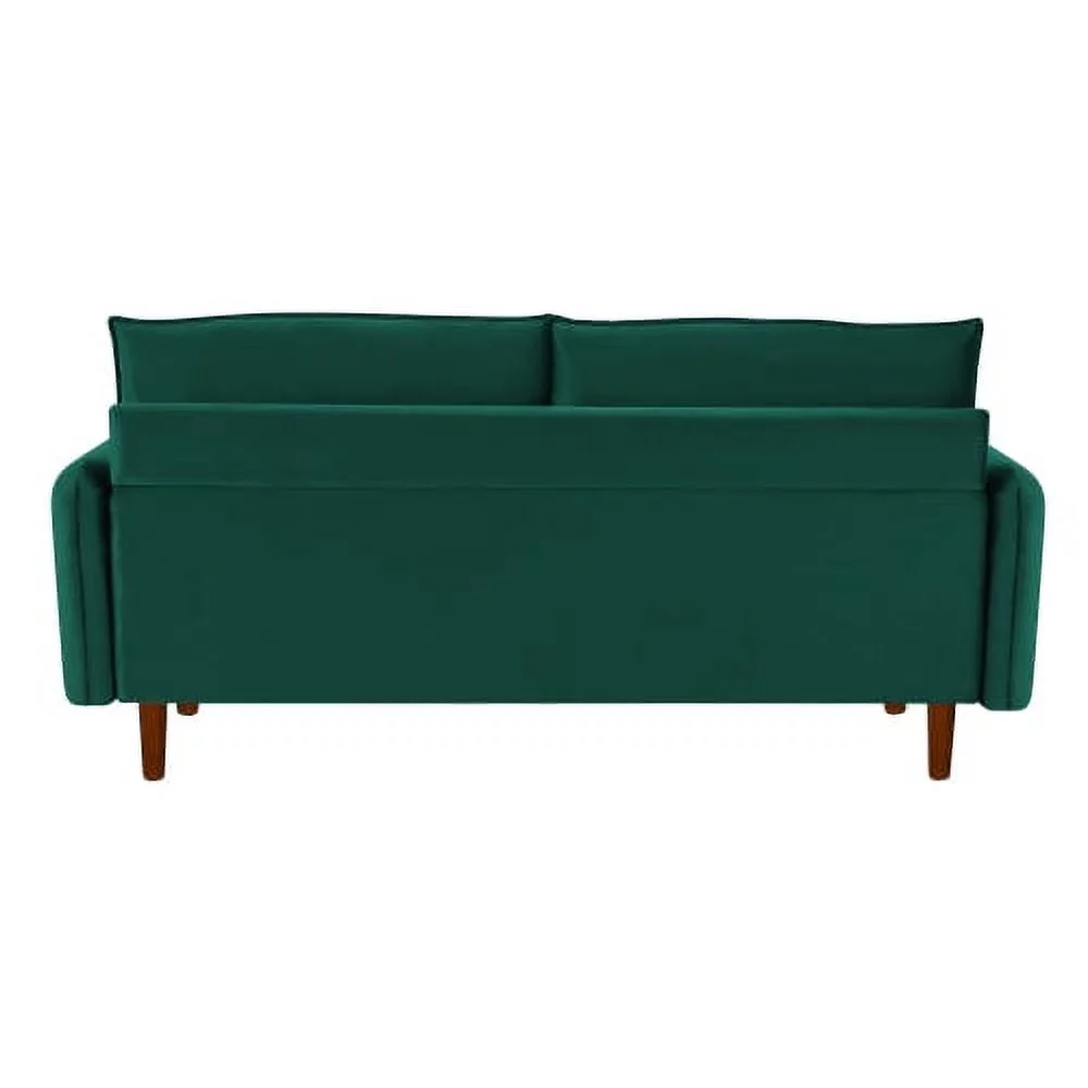 Wulawindy Loveseat Green velvet with wood legs