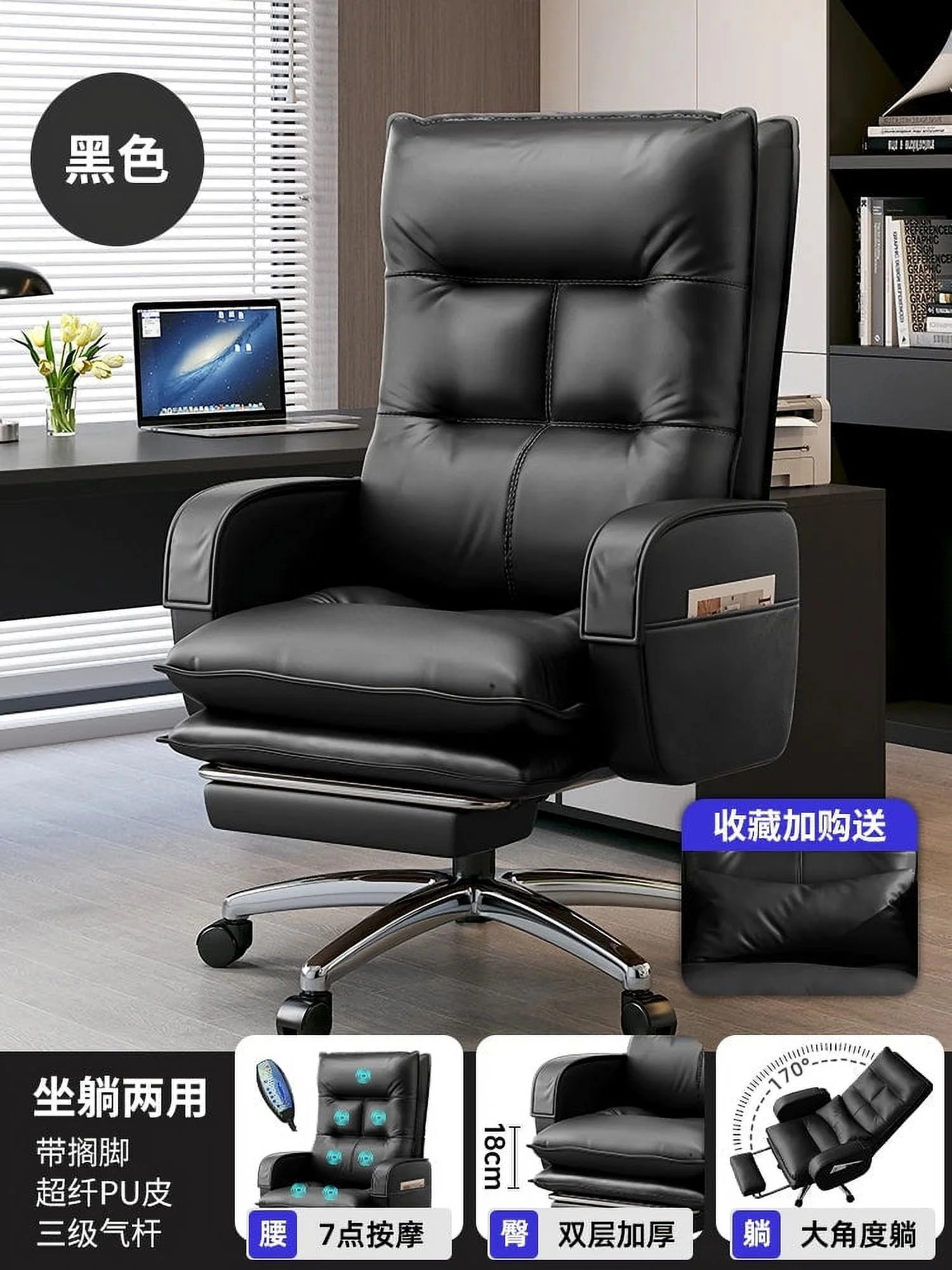 Swivel Genuine Leather Office Chairs Lunch Breaks High End Swivel Chairs Business Office Cowhide 컴퓨터의자 Furniture Room Office