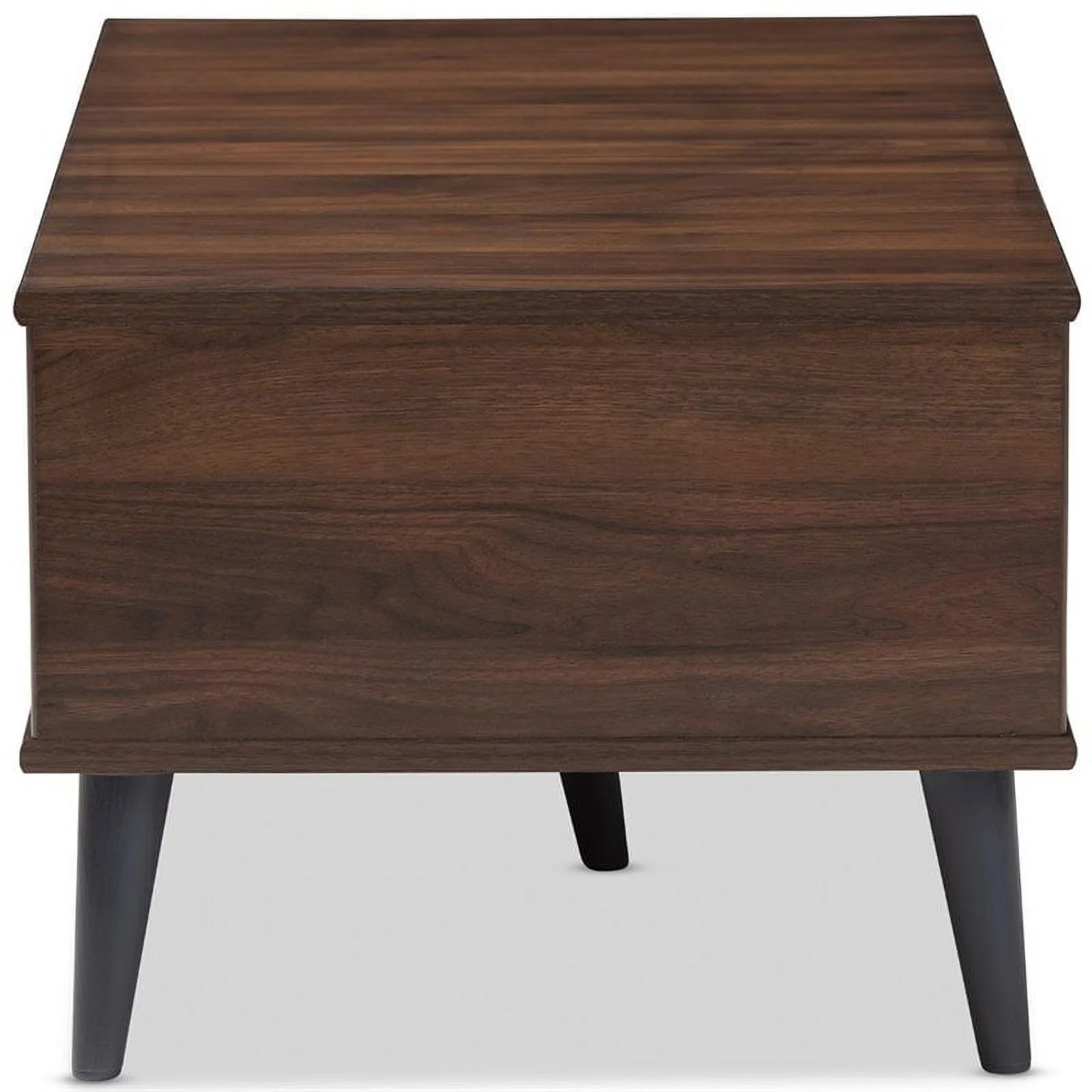 Bowery Hill Wood Coffee Table in Brown and Dark Grey