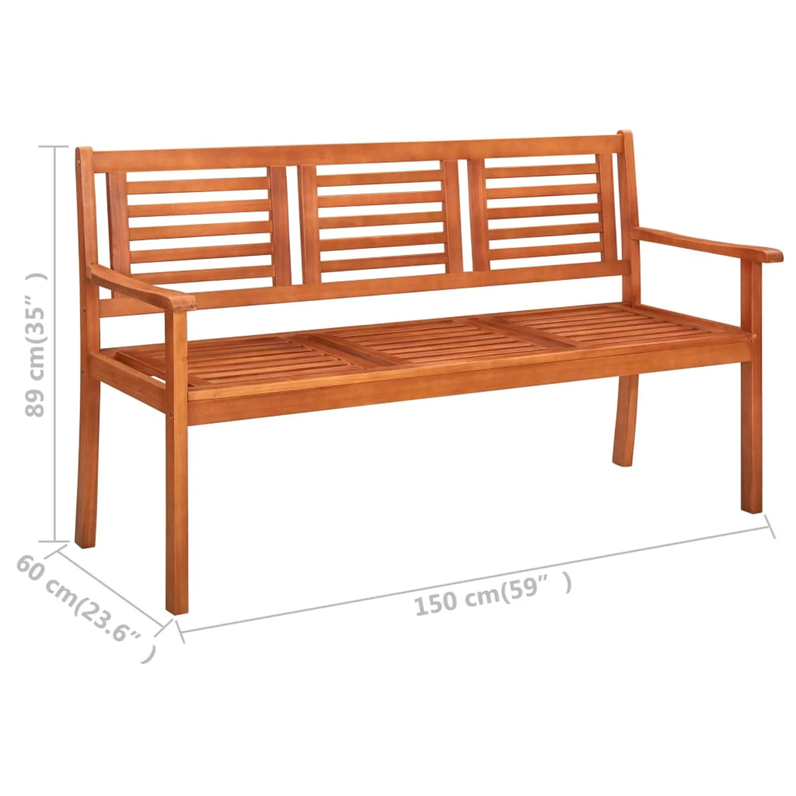 Suzicca 3-Seater Patio Bench 59.1