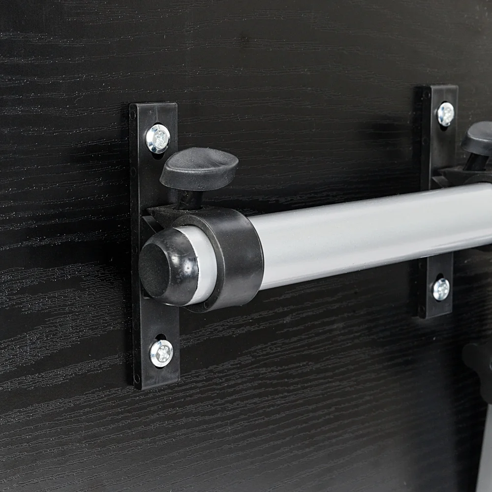 Five-Wheel Home Use Multifunctional Lifting Removable Computer Desk Black & Silver