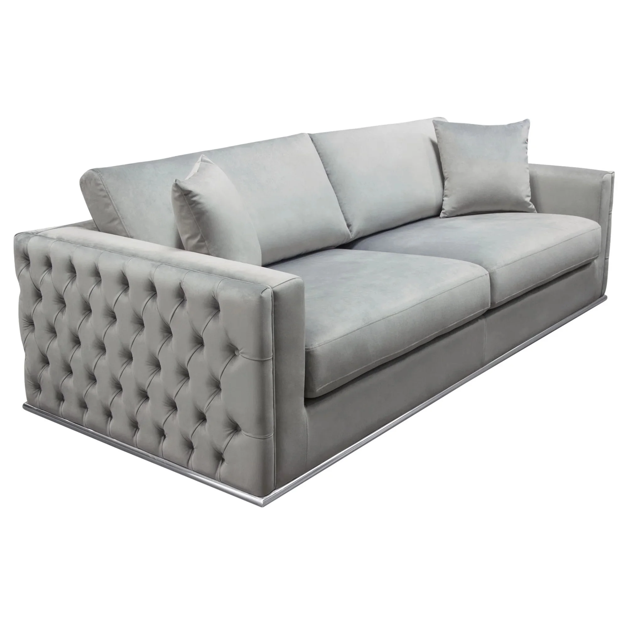 Envy Sofa in Platinum Gray Velvet by Diamond Sofa