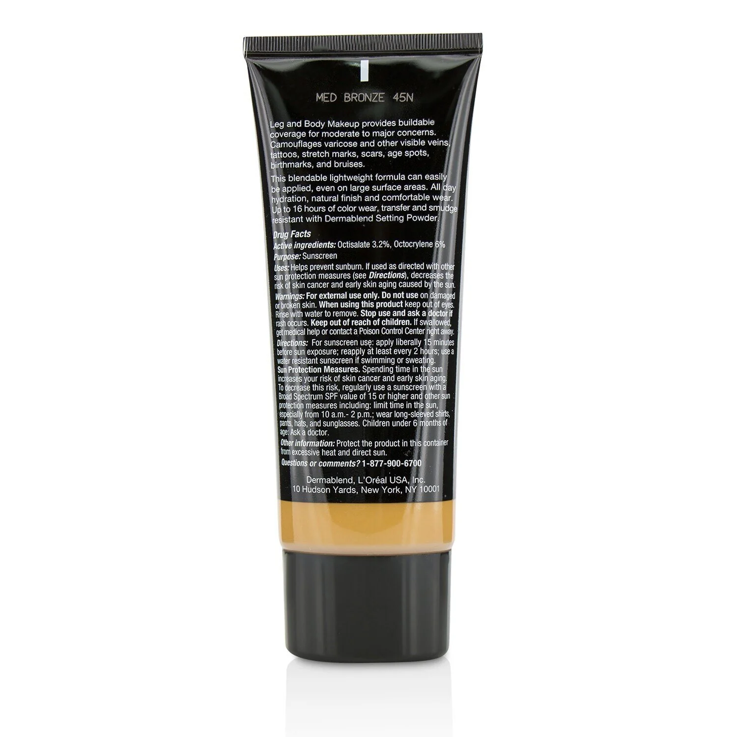 Dermablend Leg and Body Make Up Buildable Liquid Body Foundation Sunscreen Broad Spectrum SPF 25 - #Deep Natural (Exp. Date 12/2022)  100ml/3.4oz