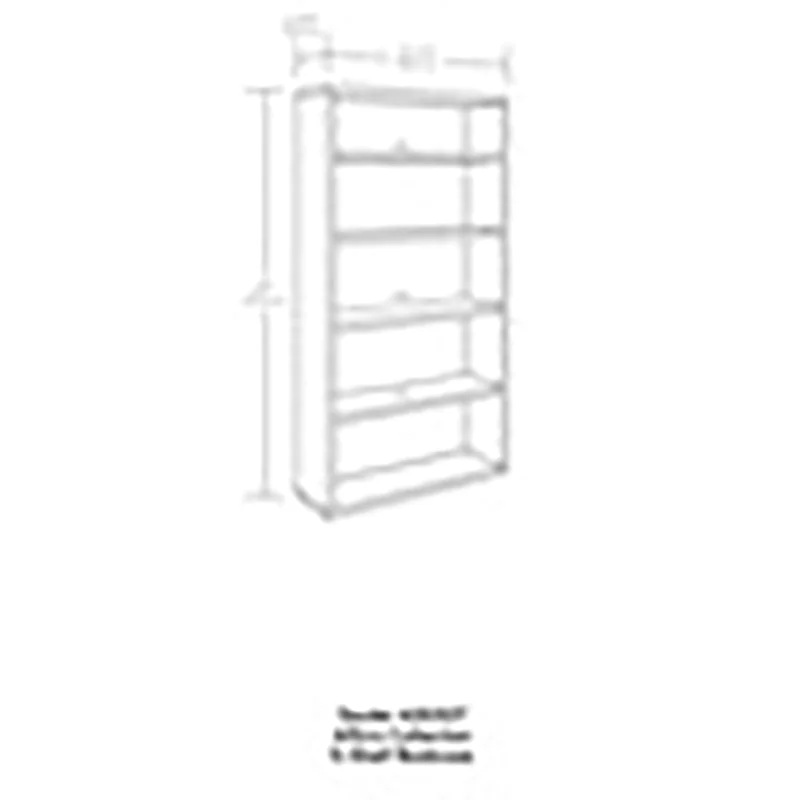 Pemberly Row 5-Shelf Modern Engineered Wood Bookcase in Classic Cherry