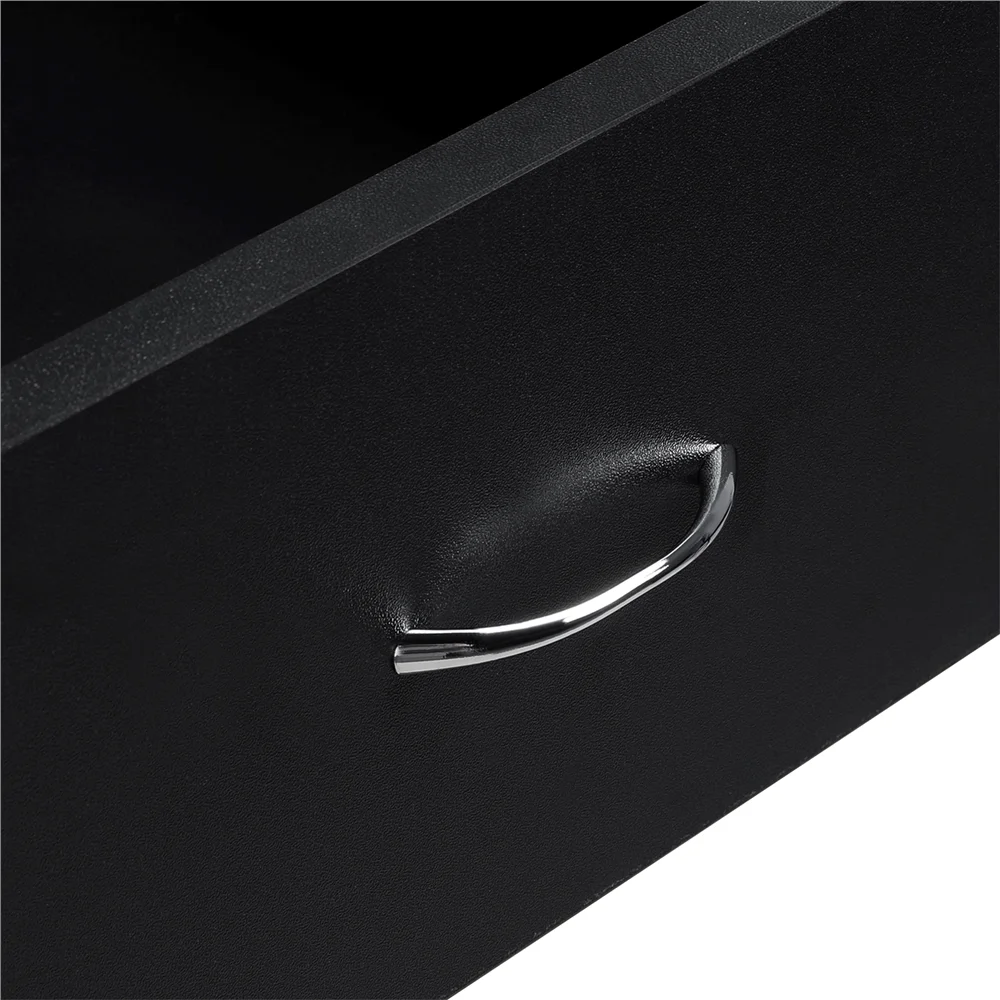 Yaheetech Computer Desk with Drawer & Shelves, Black