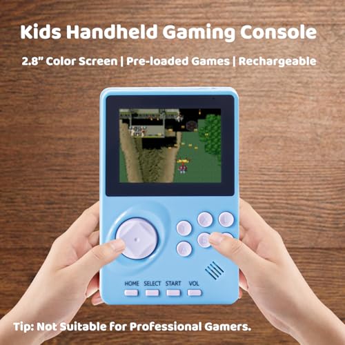 Kids Handheld Video Game Console Built in 100 16-bit Games, Handheld Retro Gaming Console, Trave-friendly Game Console, 2.8