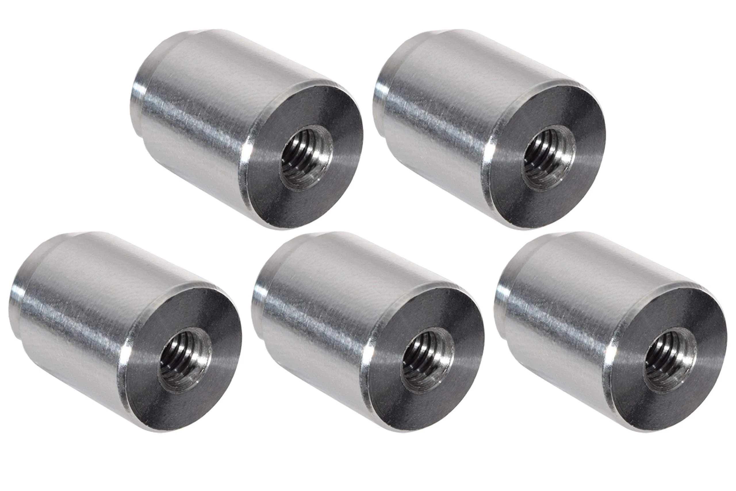 ICT Billet 5pc Aluminum M6-1.0mm Weld On Bung Female LS LS1 Oil Pressure Sensor Metric 6mm Weldable Threaded Port Designed & Manufactured in The USA FM0610BUNG-5