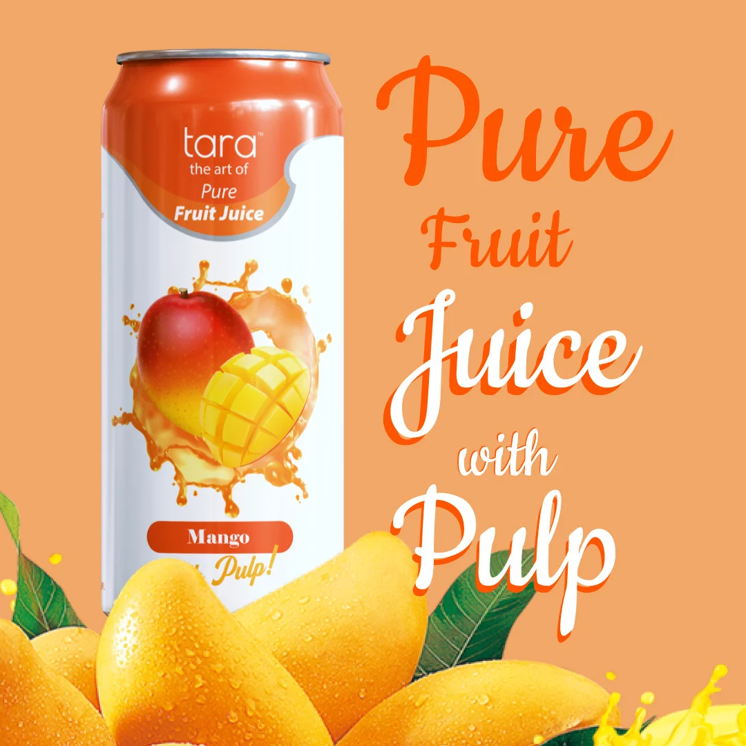 Tara Pure Fruit Juice With Pulp, Mango, 16.9 fl.oz (12 Pack)