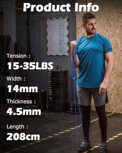 Zacro Resistance Bands, 6 Resistance Levels Pull Up Assistance Bands, Exercise Bands for Men&Women, Heavy Duty Resistance Band Set with Door Anchor, for Working Out, Muscle Training, Physical Therapy