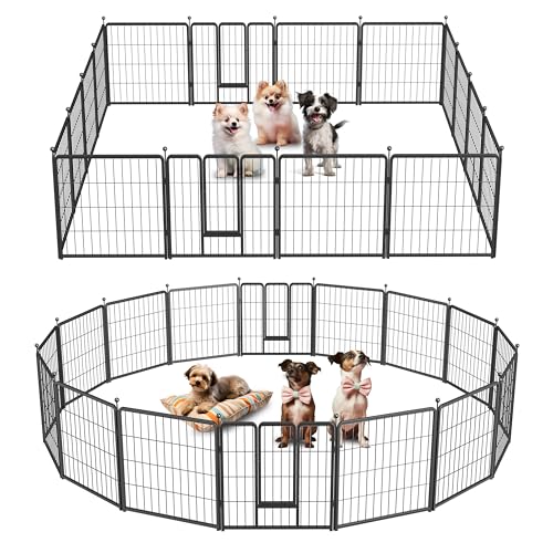 HealSmart Dog Playpen Indoor, Puppy Playpen Indoor for Yard, Camping, 32