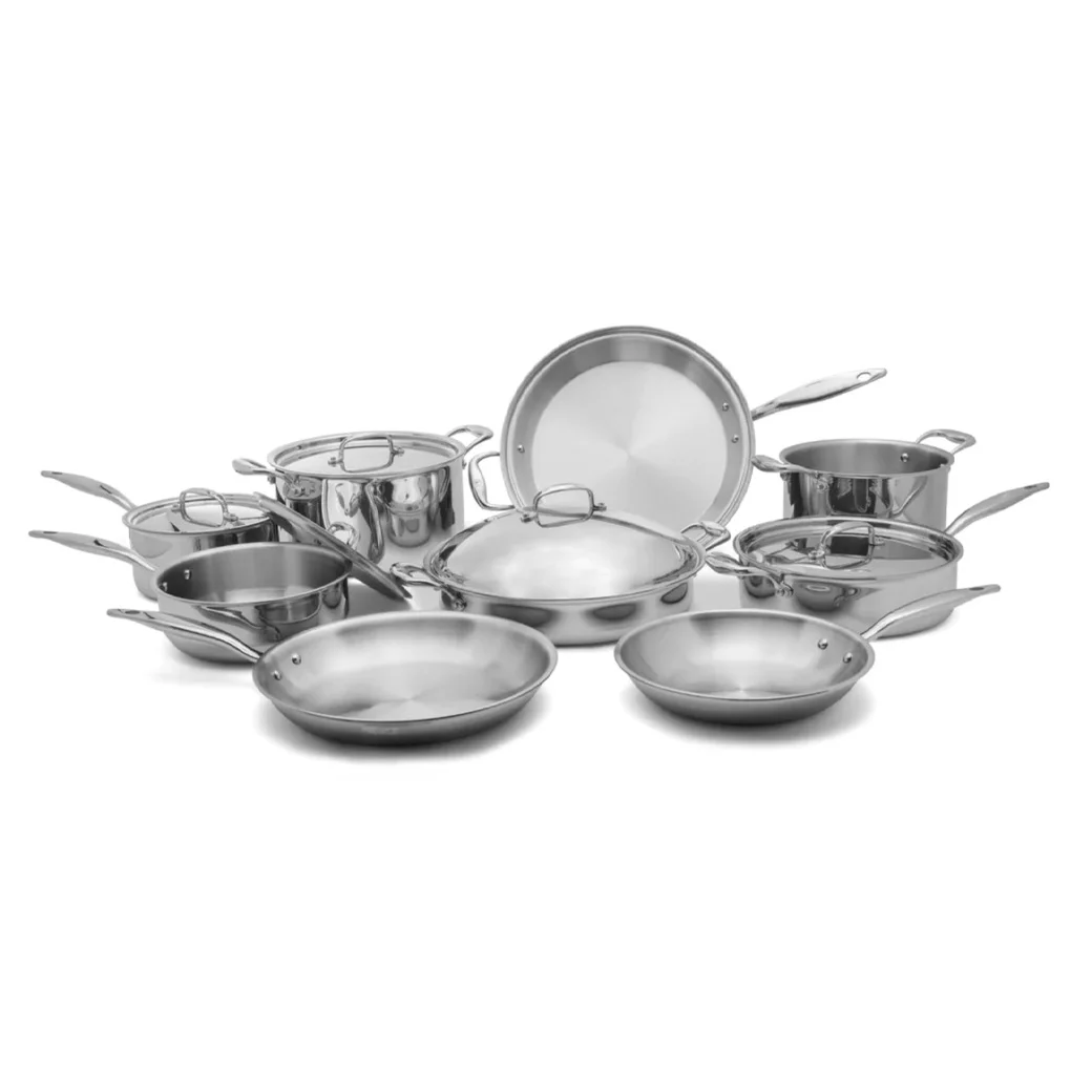 Heritage Steel Enhanced 5-ply Stainless 14 Piece Gourmand Set