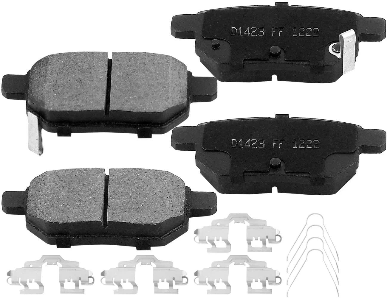 Afa Motors Rear Brake Pads w/Hardware Kits Fits Toyota Corolla Matrix Prius Plug-In Yaris, Pontiac Vibe, Scion TC IM XB-Ceramic Brake Pads-4 Pack Fits select: 2013 TOYOTA COROLLA BASE/S/LE
