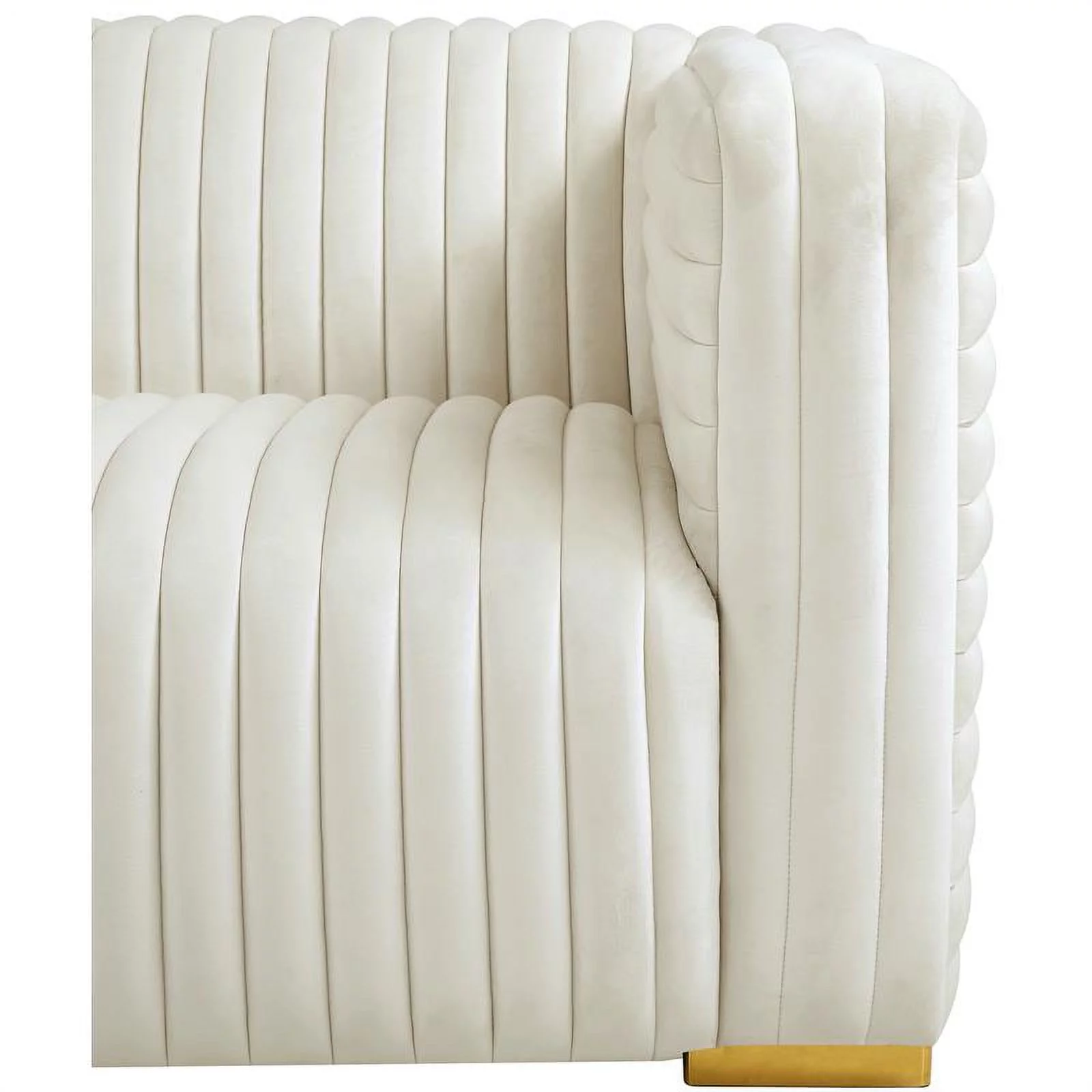 Meridian Furniture Ravish Cream Velvet Loveseat