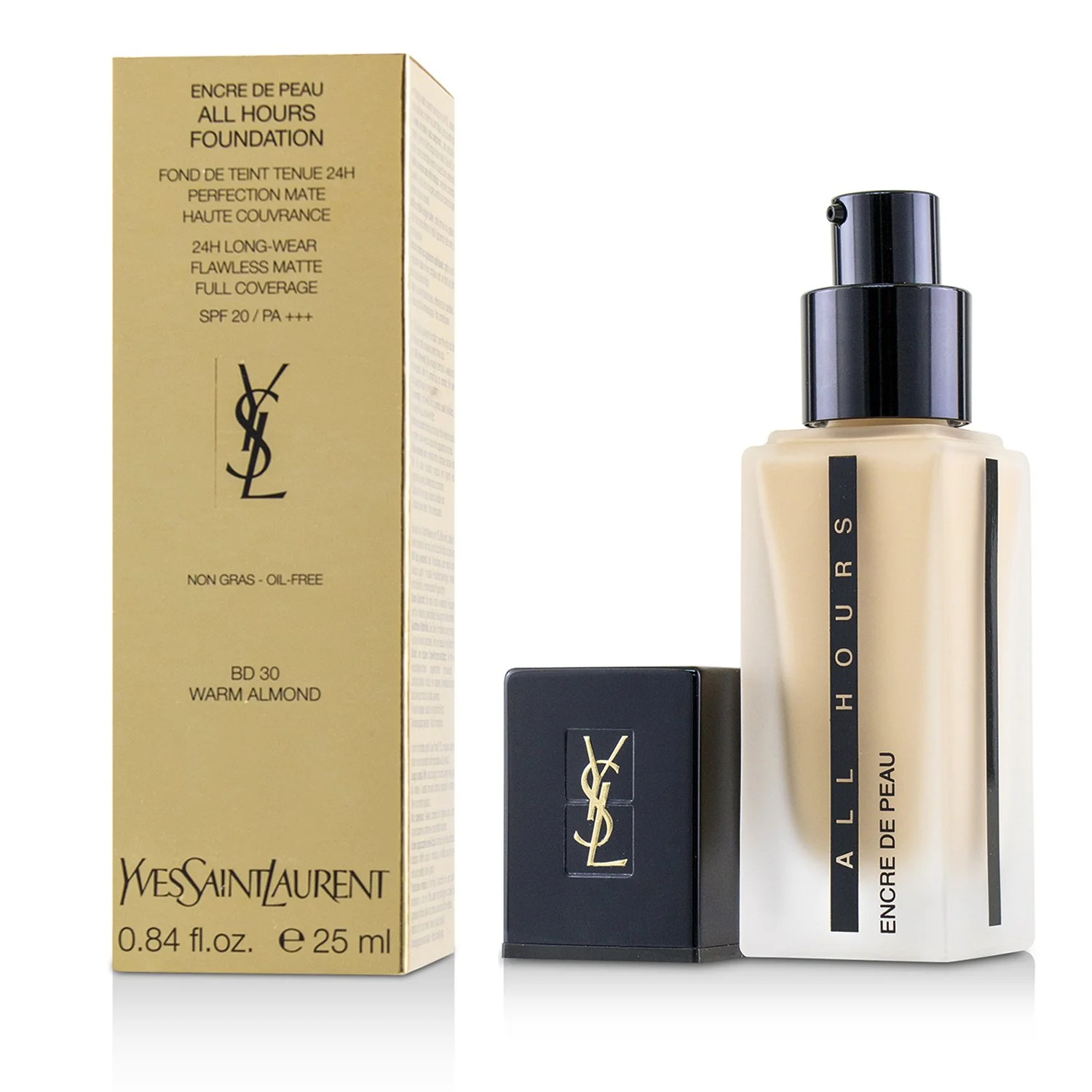 Yves Saint Laurent All Hours Foundation SPF 20 - # BR30 Cool Almond  25ml/0.84oz
