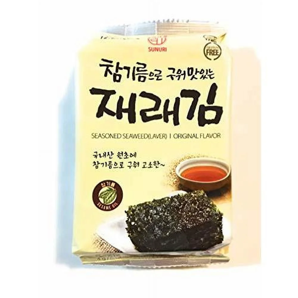 Sunuri Seasoned Seaweed(Original Flavor)0.14 Oz-10 Pack