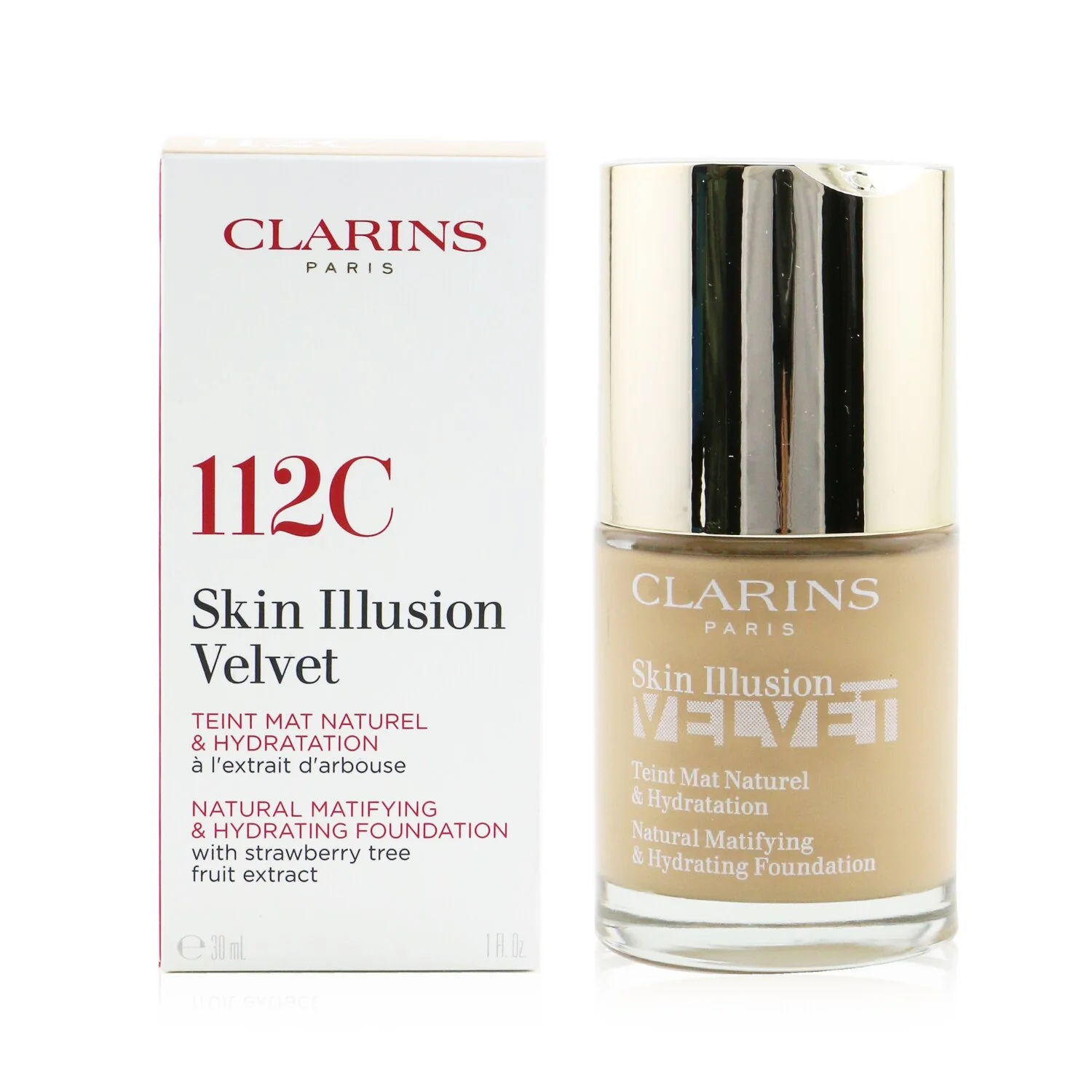 Clarins Skin Illusion Velvet Natural Matifying & Hydrating Foundation - # 110N Honey  30ml/1oz