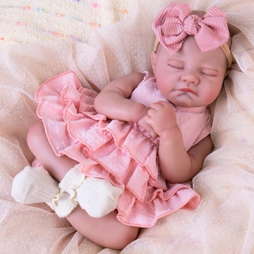 Aori Lifelike Reborn Baby Girl Dolls - Realistic 20-Inch Newborn Doll with Poseable Limbs and Feeding Kit