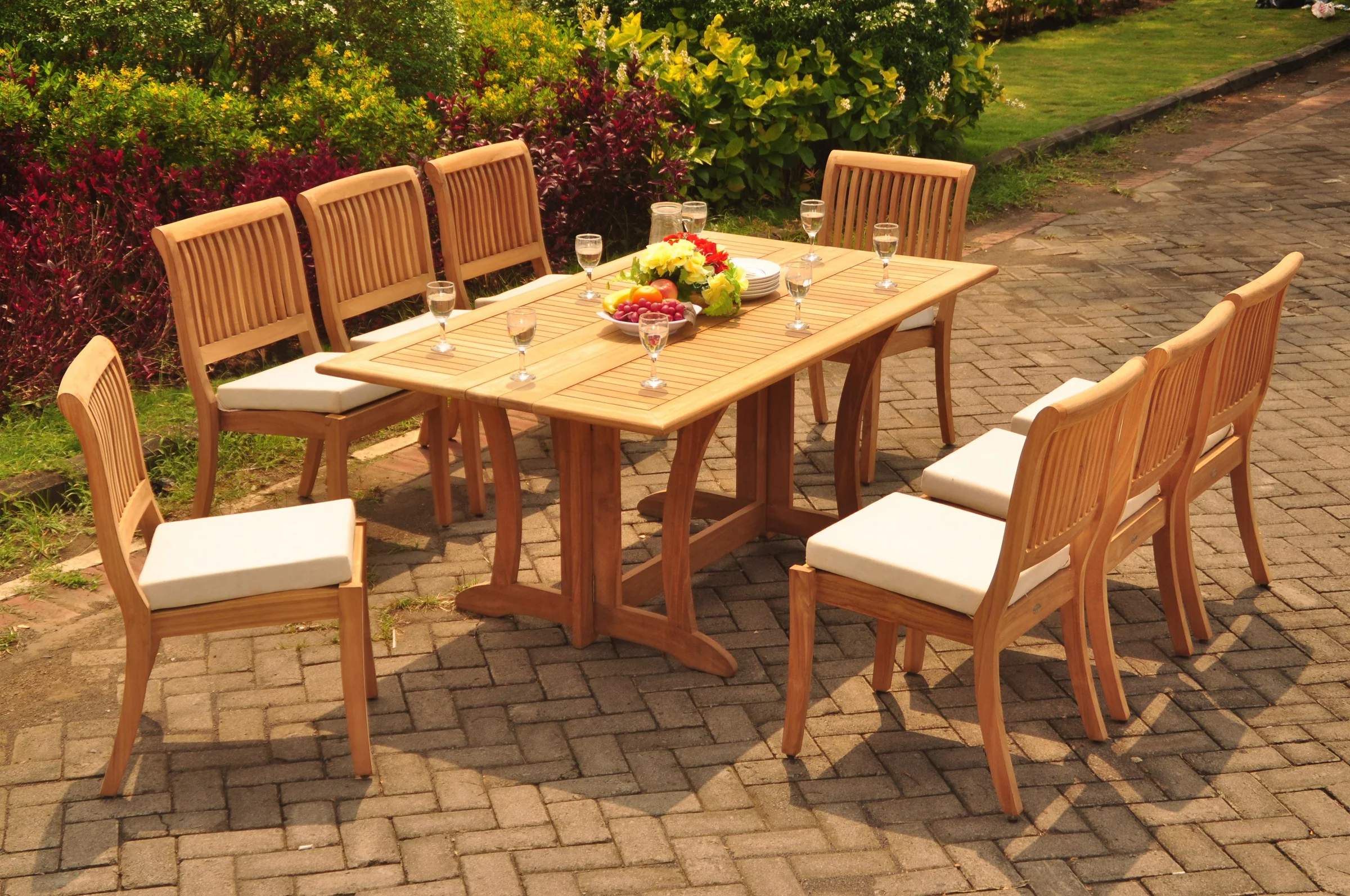 Teak Dining Set: 6 Seater 7 Pc: 69