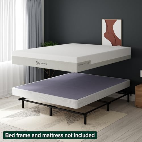 ZINUS Edgar 4 Inch Wood Box Spring, Mattress Foundation, Sturdy Wood Structure, Low Profile, Easy Assembly, King
