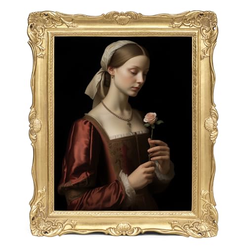 8x10 Vintage Picture Frame, Elegant Antique Picture Frames with Glass Front, Retro Photo Frame for Wall or Tabletop Display, Ornate Gothic 8x10 Frame for Home Decor Wall Decor, Gift Ideas (Sliver)