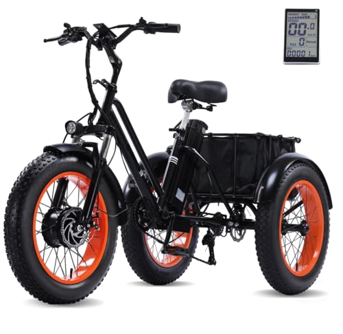 Electric Tricycle for Adults,500W E Trike,Folding Electric Bicycle,20