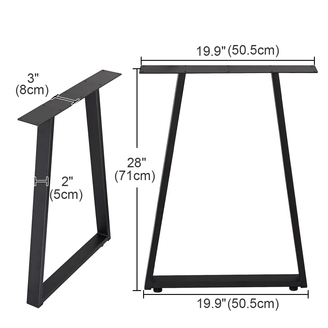 RokiaTek Metal Table Legs 28