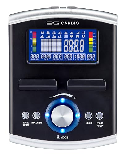 Elite EM X Elliptical Trainer Machine with 18”- 23” Adjustable Stride, Small Space Saving 49.2” Footprint, FreeSync™ FTMS Smart HD Connectivity, 350LB Max Weight, 5 Year Parts Warranty.