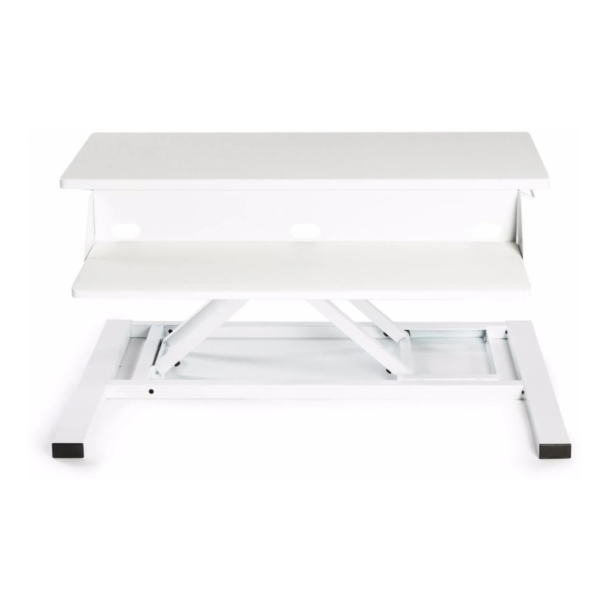 Two-Tier Pneumatic Standing Desk Converter - White