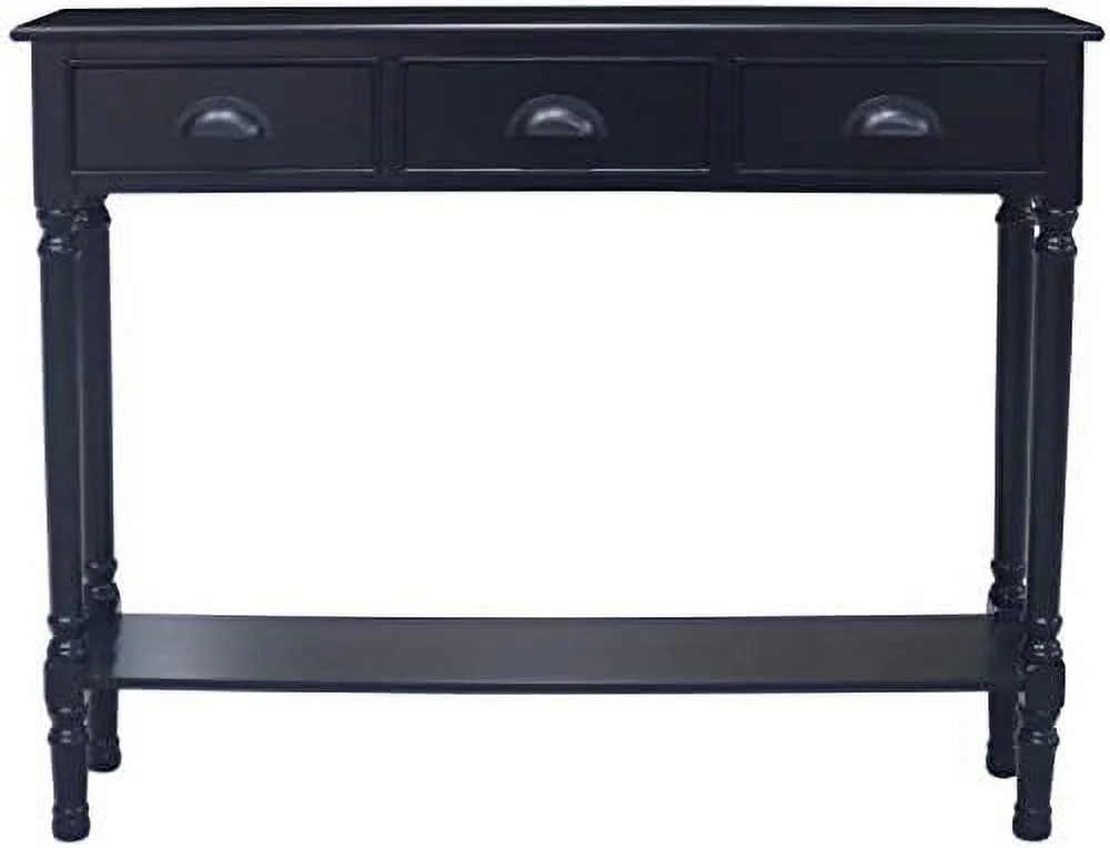 RUNFAYBIU Burlington Console Table with 3 Drawers  32-inch Tall  39 1/2-inch Wide  9-inch Deep  Sahara