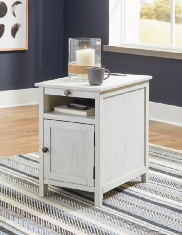 Signature Design by Ashley Casual Treytown Chairside End Table  Antique White