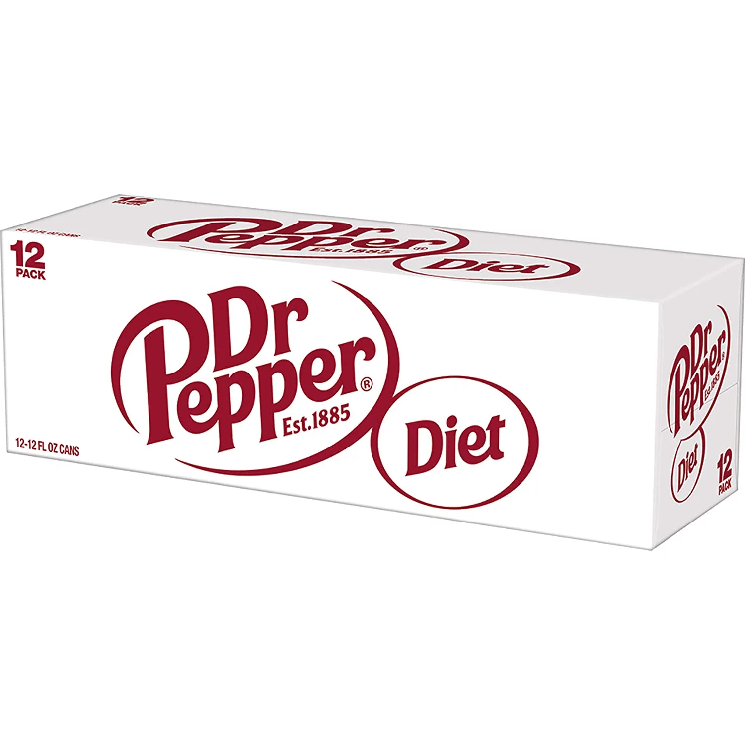 Diet Dr Pepper Soda 12oz Cans (Pack of 18)