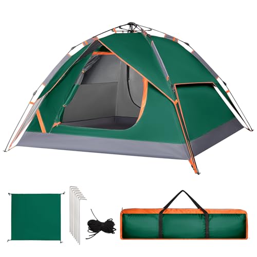 Camping Tent Instant Pop Up Dome 2 Person Automatic Waterproof Tent Easy Set Up Portable for Family Hiking Travel