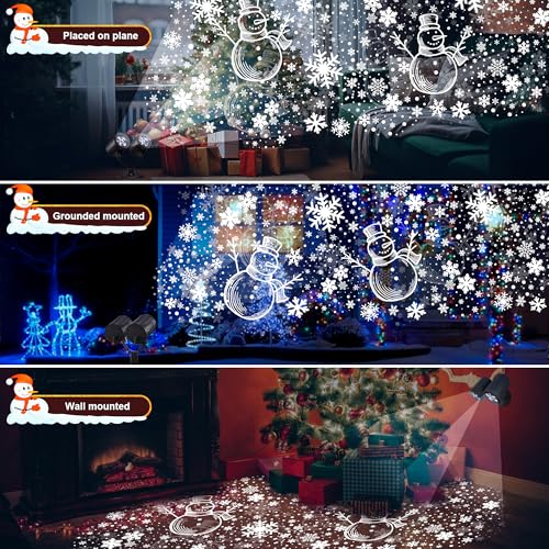 Toodour Halloween Projector Lights Outdoor, Double Head Dynamic Halloween Lights Projector with Timer, Waterproof Devil Face Indoor Outdoor Decorations Light for Home Window Wall Decor