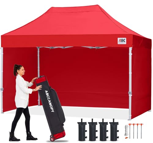 ABCCANOPY Easy Pop Up Canopy Tent with Sidewalls 10x10 Commercial -Series, White