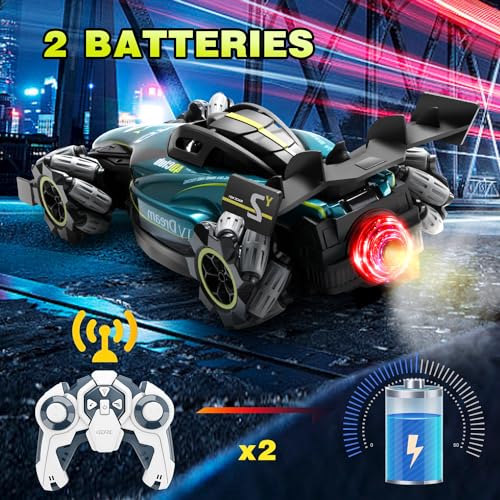 4DRC Y2 RC Crawler,Remote Control Stunt Car with Gesture Controller, Off Road Monster Truck,2.4Ghz RTR All Terrain Hobby 20KM Truck,8 12 14 Boy Kids Toys Adult Gifts,2 Battery