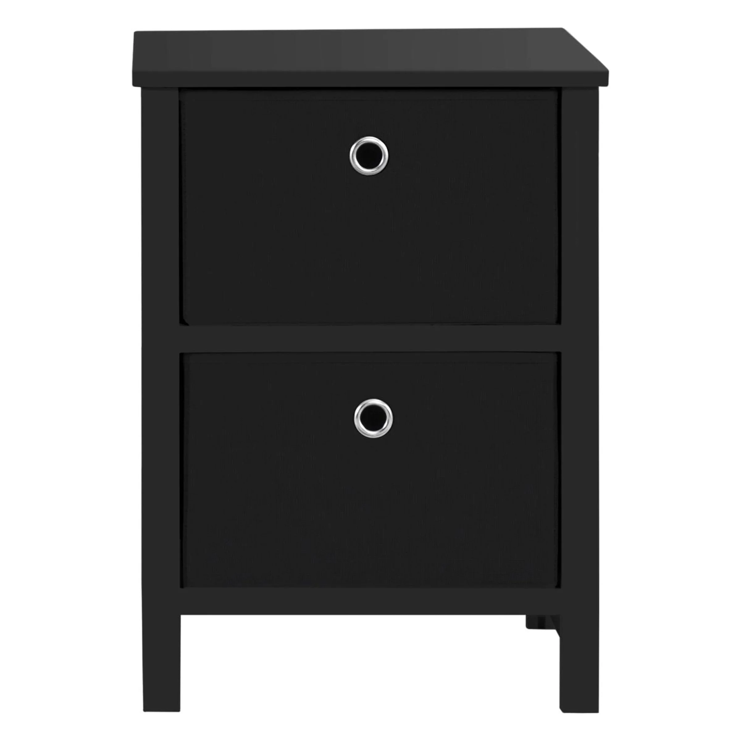 Traditional Elegance EZ Home Solutions ™ Foldable Furniture 2 Drawer Night Stand 22” x 16” x 19” - Black